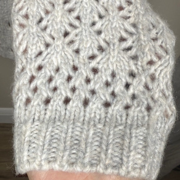 Joie Open Knit Pointelle Cardigan Sweater SM Button Up Shawl Collar Scandi Femme - Picture 13 of 15